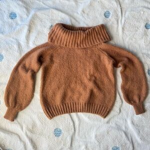 HYFVE Warm Brown Cowl Neck Sweater Size L